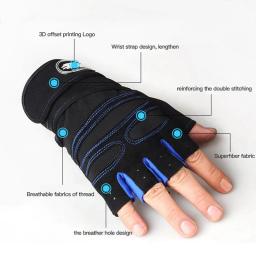 Luvas antiderrapantes respiráveis do punho, Gym Fitness, Halterofilismo, Treinamento, Powerlifting, Ciclismo, Bicicleta, Musculação - Image 3