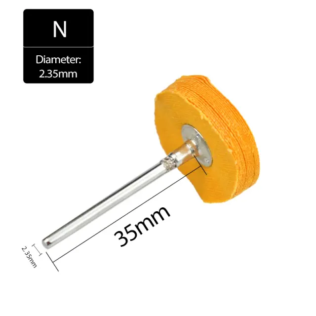 Escovas Polidoras de Lã de Algodão para Polimento Dental - Conjunto com 10 Peças para Ferramentas Rotativas 2.35mm