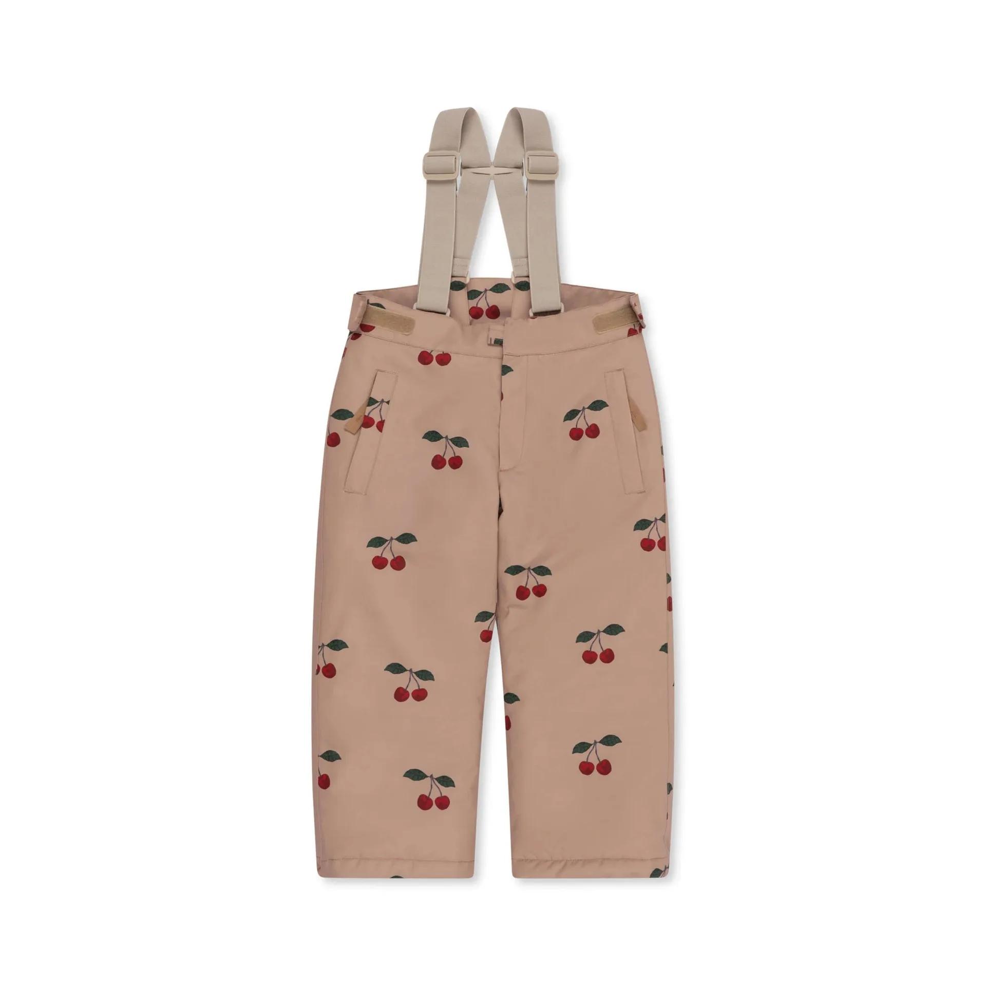 Konges slojd 2025 inverno bebê meninas cereja com capuz jaquetas de esqui macacão conjuntos meninas à prova dwindproof água vento resistente ao frio casaco - Image 1