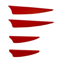 Plástico Shiled Seta Penas para Tiro com Arco, Borracha Fletches, Pena, DIY, 2 ", 3", 4 ", 50Pcs - Image 2