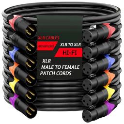 XLR macho para cabo XLR fêmea para gravação profissional, linha de extensão, balanceado XLR Mixer, alto-falante amplificador, linha de microfone ao vivo - Image 1