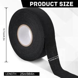 Fita de hóquei multiuso, 4 unidades, 2.5cm x 25m, fita de pano para aderência de morcego, acessórios atléticos, lâmina e alça, bastão de hóquei para presentes de lacrosse - Image 3