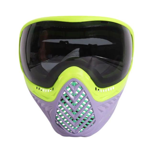 Máscara de Paintball Térmica Anti-Fog com Design Tático em Cinza-Amarelo e Verde - Novo Modelo para Airsoft ao Ar Livre