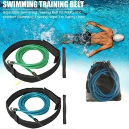 Tubos de látex de treinamento de natação corda de segurança natação treinamento de resistência cinto elástico ajustável piscina exercitador - Image 2