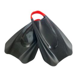 Silicone Natação Fin Short Blade Flippers, nadadeiras de mergulho profissional para adultos, homens e mulheres, unissex - Image 2