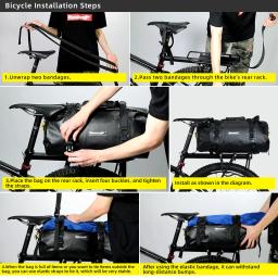 Rhinowalk 20l à prova dwaterproof água pannier saco multifuncional saco de bicicleta alta capacidade bolsa de ombro acessório da bicicleta - Image 4