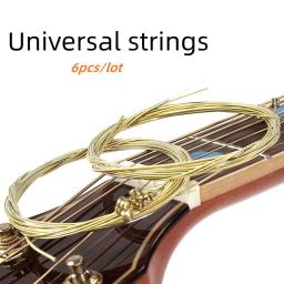Núcleo de aço universal E-A Cordas acústicas coloridas, instrumento musical, guitarra Peças Acessórios, 1 Conjunto, 6pcs - Image 3