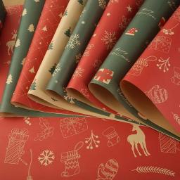 Kraft Gift Embrulho, Natal Gift Packing Paper, Parcel Packing, Art Craft, Decoração para casa, Fontes do partido festivo, 1 Pc, 3 Pcs, 5Pcs - Image 2