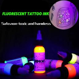 8 peças de tinta de tatuagem fluorescente, pigmento de tatuagem profissional, suprimentos de tatuagem de pintura de tatuagem, fornecimento profissional para arte corporal, - Image 3