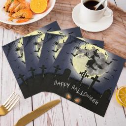 Guardanapos de festa temática 2-Ply Halloween, Placemats de papel decorativo, série bruxa, criativo assustador, novo, 33x33cm, 20 unidades por pacote - Image 1