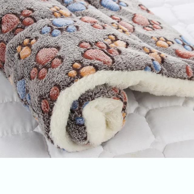 Cobertor de Flanela Macia para Cães e Gatos - Almofada Aconchegante para Inverno