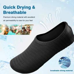 Calçado de mergulho masculino e feminino, 1 par, calçado para desportos aquáticos, sapatilha descalça, fitness, dança, surf, snorkeling - Image 3