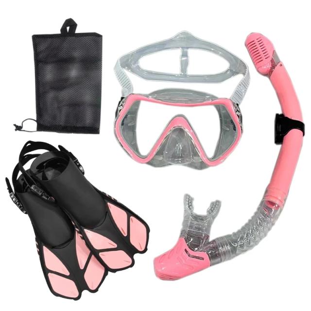 Máscara e Goggles de Snorkel para Adultos com Tubo de Natação Unissex