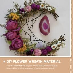 Mubarak Rattan Wreath Circle para porta da frente, aros DIY, videira guirlanda, forma da lua, artesanato para decoração de Natal, verão, 2 pcs - Image 2