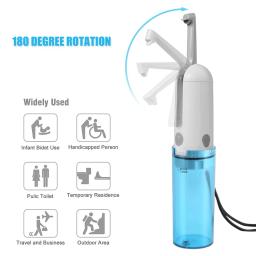 Bidé de vaso sanitário elétrico com carga usb, bidês portáteis, pulverizador portátil, banheiro, prático, kit de bidê de viagem - Image 3