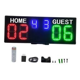 Placar digital com controle remoto, multifuncional led contador, placar para voleibol, tênis, futebol, futebol, beisebol - Image 1