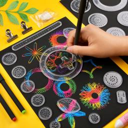 Spirograph Drawing Toys Set, Engrenagens Interligadas, Rodas, Acessórios de Pintura, Brinquedo Educativo Criativo - Image 1