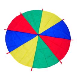 2m/6m diâmetro crianças ao ar livre trabalho em equipe jogo prop arco-íris paraquedas brinquedos salto saco salto jogar esteira escola atividade puzzle jogo - Image 1