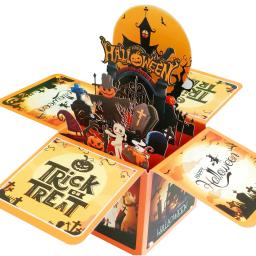 Halloween 3D Surprise Cards Caixa, Popup, Humor, DIY, Criativos, Cartões, Festa - Image 4