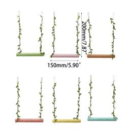 Gaiola para animais estimação, suporte para poleiro, balanço, papagaios, brinquedo pendurado, gaiola corda - Image 6