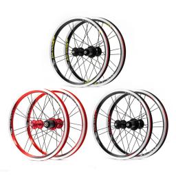 CHOOEE-Rodas de Bicicleta Dobráveis, Acessórios de Bicicleta, Peça de Ciclismo, Freio V, Rodas Dianteiras e Traseiras, 8 velocidades, 9 velocidades, 10 velocidades, 11 velocidades, 16H, 20H, 16 polegadas - Image 1