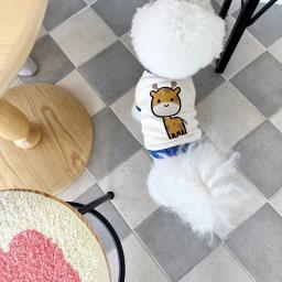 Roupas para cães de estimação com animal fofo, camisa de inverno, pulôver quente de pelúcia, 2 pés, roupas Schnauzer casuais, novas - Image 5