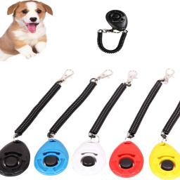 Pet Training Clicker Keyring, Gato, Cães Clicam, Ferramentas de ajuda do instrutor, Botão do filhote de cachorro, Som, Chaveiro Clip, Obedience Training Keyring - Image 1