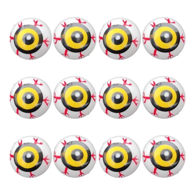 Conjunto de 12 Bolas Bouncy Luminosa de Olho Assustador para Festa de Halloween - Suprimentos em Atacado
