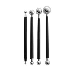 Ferramentas De Modelagem De Escultura Conjunto, Ferramentas De Argila, Pontilhando, Escultura, Dupla Acabamento, Bola De Metal, Decoração De Bolo, 4Pcs - Image 2