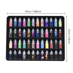 Conjunto de 48 Frascos de Glitter para Unhas com Pedras de Strass, Pérolas e Flocos de Pérola para Manicure de Unhas DIY - Image 6