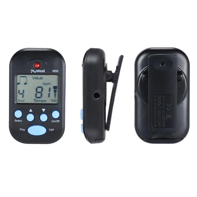 Metronome Digital Profissional M50 Mini com Clip-on para Guitarra, Violino e Baixo - Acessórios para Instrumentos de Corda