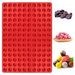 Semi Esfera Gummy Candy Jelly Pet Treats, Moldes de cozimento, Mini Round Silicone Mold, Gotas de chocolate, Dog Treats Pan - Image 1