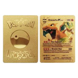 Cartas Pokémon Rainbow para Crianças, Ouro, Prata, Vmax, Coleção de Cartas GX, Treinador de Batalha, Espanhol, Inglês, Francês, Presentes de Natal - Image 2