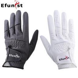 Luvas de golfe luva masculina mão esquerda/direita 2 cores branco macio cinza escuro balanço colocando partículas de treinamento respirável luvas namib - Image 1