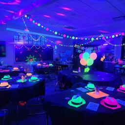 Vamos Brilho Decoração De Festa De Neon, Chapéu De Neon, Luz UV, Bandeira Fluorescente, Fontes De Festa De Aniversário - Image 2