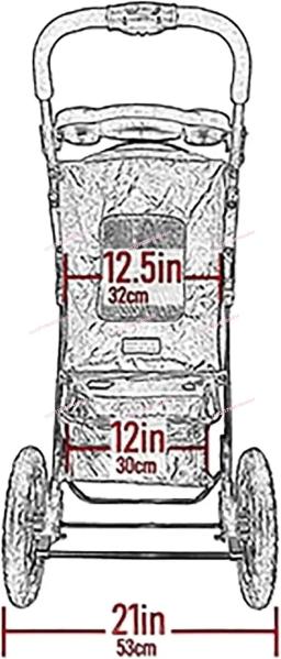 Pet Gear Carrinho de estimação AT3 sem zíper para gatos/cachorros, entrada sem zíper, fácil dobra com uma mão, pneus de corrida, forro removível, suporte de copo - Image 6