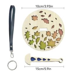 Suporte portátil do fio de madeira com alça de pulso, Knitting Crochet, Bordado Acessórios para chapéus, Cardigans, Sock - Image 6