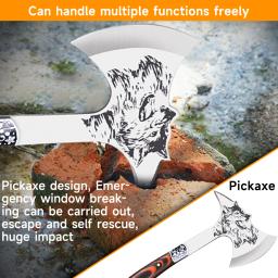 Multi-purpose machado afiada sobrevivência tomahawk machados de acampamento ao ar livre faca de desossar carne ossos ax ferramenta defensiva - Image 4