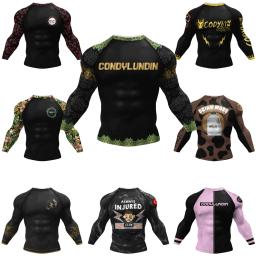 Cody Lundin camiseta de compressão para homens, mma, bjj, boxe esporte rashguard, sublimação impressa, jiu jitsu, corrida ginásio, kickboxing jersey - Image 3