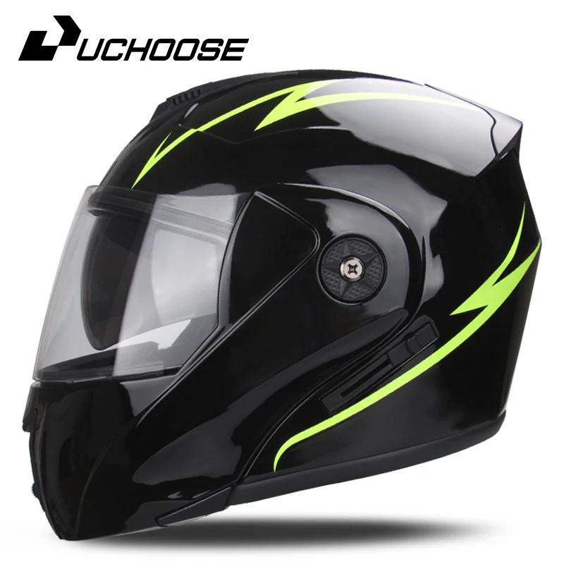 Capacete de corrida para motocicletas com viseira solar dupla para homens e mulheres, lente dupla flip-up, ponto, novo, 2022 - Image 1