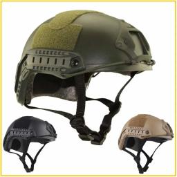 Exército Airsoft MH exterior capacete protetor rápido, Paintball Wargame capacete com óculos, leve - Image 2