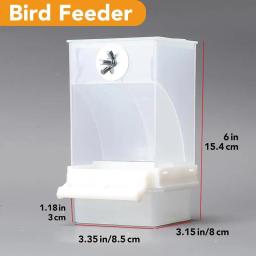 Alimentador automático de pássaros sem problemas, recipiente de alimento de periquito claro e fácil reabastecimento para pombinhos pequenos e médios - Image 5