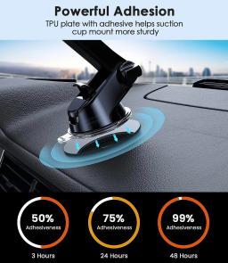Universal Car Adhesive Dashboard Mount Pad, Base para Navegação, GPS, Suportes, Suporte para telefone móvel, Ventosa - Image 5