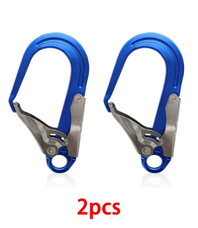 Gancho de Segurança para Escalada Outdoor 35KN - Kit com 2 Mosquetões para Montanhismo e Sobrevivência