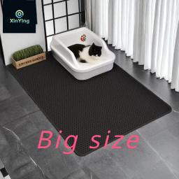Anti-Slip dupla camada Cat Litter Mat, resistente ao desgaste, filtro impermeável, Pet Box Use Pad, Grande - Image 1
