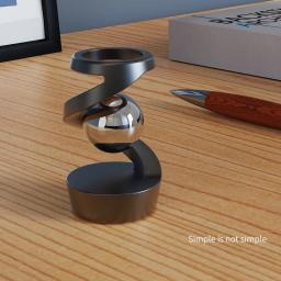 Desktop Stress Relief Toy para Adultos, liga de alumínio Descompressão, Hipnose Rotary Gyro Fingertip Kinetic Levitating Spinner, Presente - Image 5