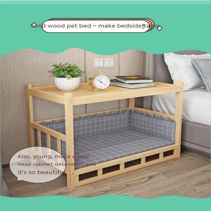 Cama de cachorro de madeira maciça, Polido liso, Luxo durável, Eco-Friendly, cachorro grande, Teddy Dogs - Image 1