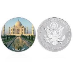 Conjunto de Moedas Comemorativas das Sete Maravilhas do Mundo, Coleção Comemorativa, Desafio, Presente de Ornamento, 7 peças por conjunto - Image 2