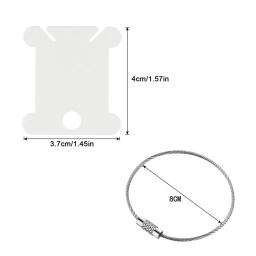 Conjunto de bobinas de plástico e enrolador de bobina, cartão de linha de carretel, fio de bordar, faça você mesmo, organizador de linha de ponto, suporte, ferramentas de costura - Image 4