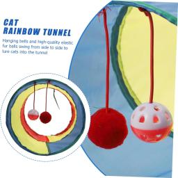 Túnel colorido do gato do arco-íris, gatinhos interativos e brincalhões, fornecem horas de entretenimento sem fim, interação e brincadeira - Image 4